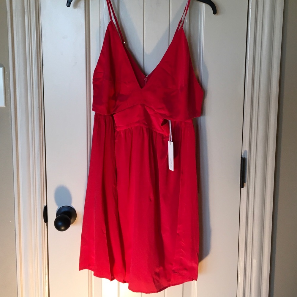 Red Dress With Skin showing